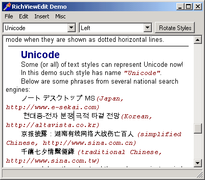 Unicode Values