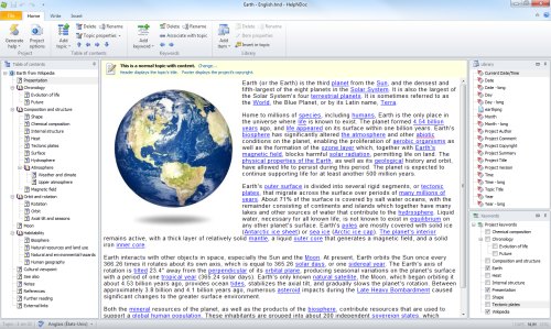 HelpNDoc - main window HelpNDoc - main window
