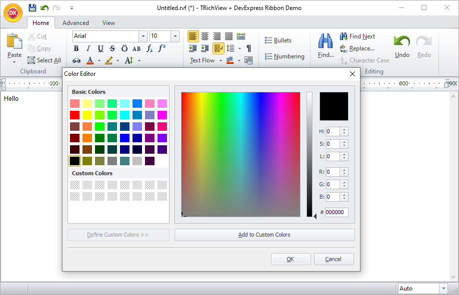TRichViewEdit and Developer Express color dialog TRichViewEdit and Developer Express color dialog