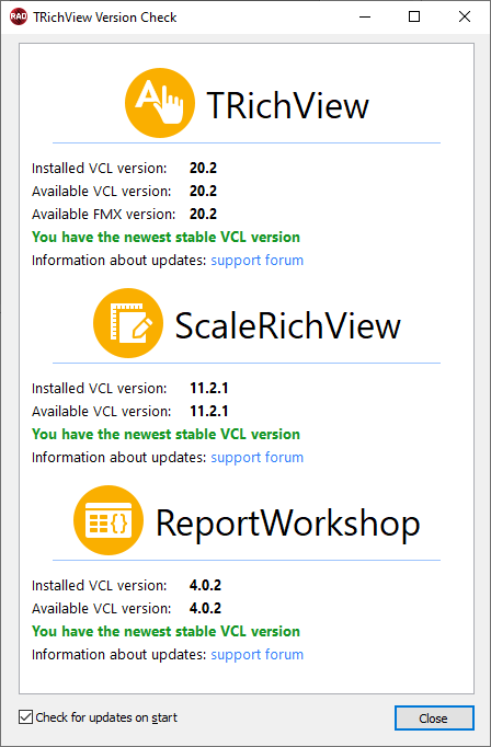 TRichView update checker