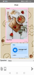RVChat - Android version of Delphi chat with attached image and audio file