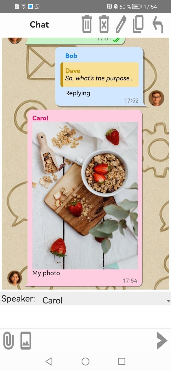 TRVChat - Android version of Delphi chat with quote and image