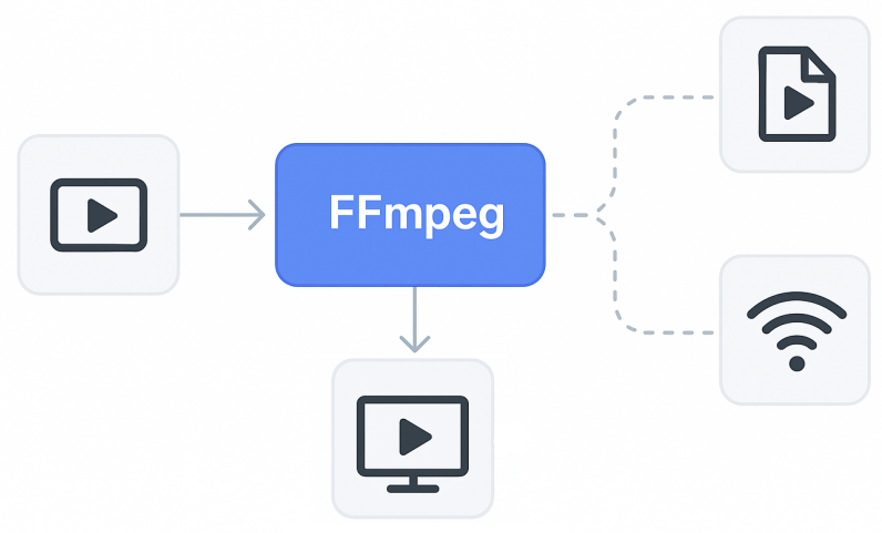 Scheme: displaying, recording and streaming video with RVMedia for Delphi