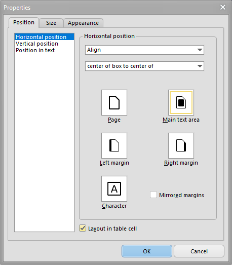 TRichView text-box properties dialog with Google Icons-based images (Slate Classico VCL theme)