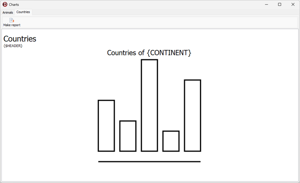 ReportWorkshop demo project: bar chart before report generation