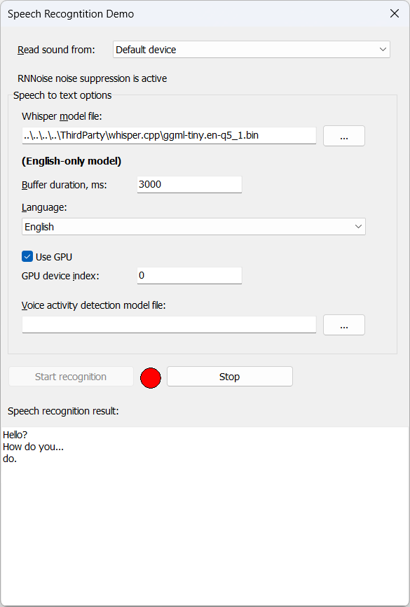 Speech recognition demo project for RVMedia (using FFmpeg and Whisper)